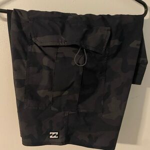 Billabong Black and Gray Recycled Shorts